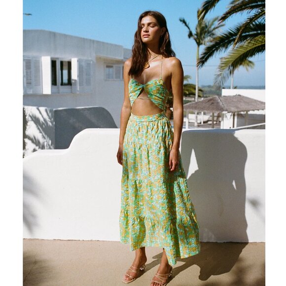 Sabo Skirt Calais Seersucker Floral Print Maxi Dress - Picture 3 of 9